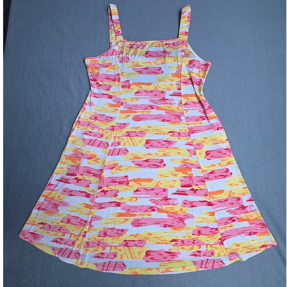 Sew In Love Abstract Pink Orange Yellow Mini Dress XL ED281-2032BX